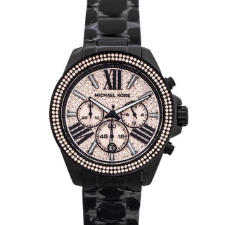 MICHAEL KORS MK5879  Everest Chronograph Quartz Rose Dial Black Ion-plated Ladies Watch