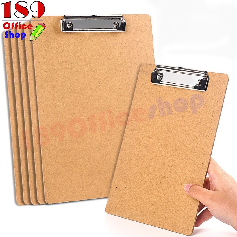 คลิปบอร์ด คลิปบอร์ดไม้ กระดานรองเขียน A4-A5 สีน้ำตาล ธรรมชาติ เป็นเอกลักษณ์เฉพาะตัว มีให้เลือก 2 ขนาด A5,A4 *พร้อมส่ง* – โปรปัง