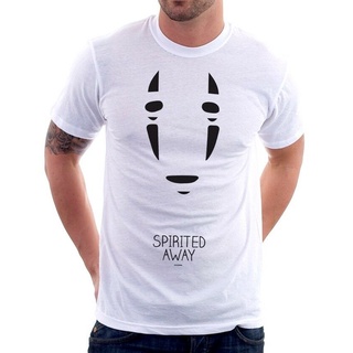 GILDAN เสื้อยืดแขนสั้น พิมพ์ลายการ์ตูน Spirited Away Miyazaki Totoro My Neighbiour Ghibli สีขาว