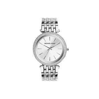 MICHAEL KORS นาฬิกาข้อมือผู้หญิง รุ่น MK3190 Darci Silver Dial Pave Bezel - Silver