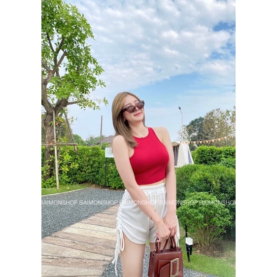 Java wa shop เสื้อกล้าม #เสื้อครอปสายฝอ งานผ้าร่องเล็กงานสวยมากๆ ใส่แล้วน่ารักสุดๆ  อก32-34″ ยาว 9″ สีตามรูป ราคา ถูกที่สุด ดีลบีเคเค แกลเลอรีภาพที่ 9