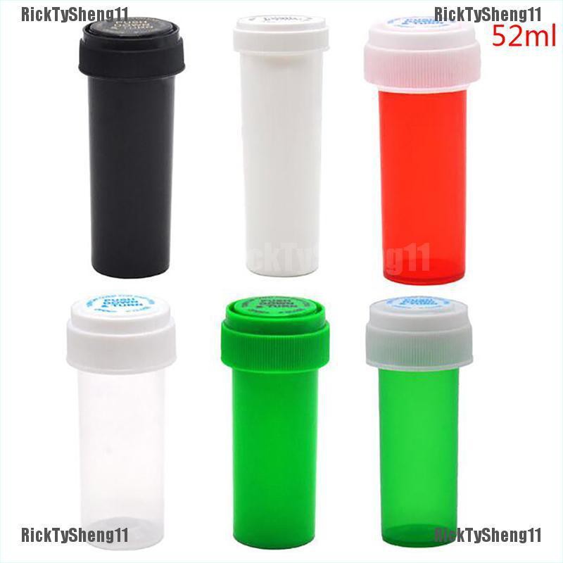 [COD RTS]52ml Plastic Turn Vial Container Weed Storage Stash Jar Pill