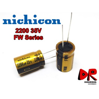 2200uF 35V FW Nichicon capacitor ตัวเก็บประจุ ออดิโอเกรด