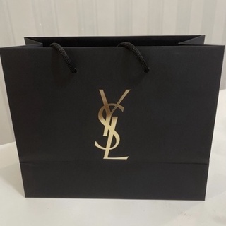 ‼️ไม่แท้ยินดีคืนเงิน‼️ ถุง YSL พร้อมริบบิ้นแท้ จากช้อป แนวนอน Size M - 19x23x10 cm