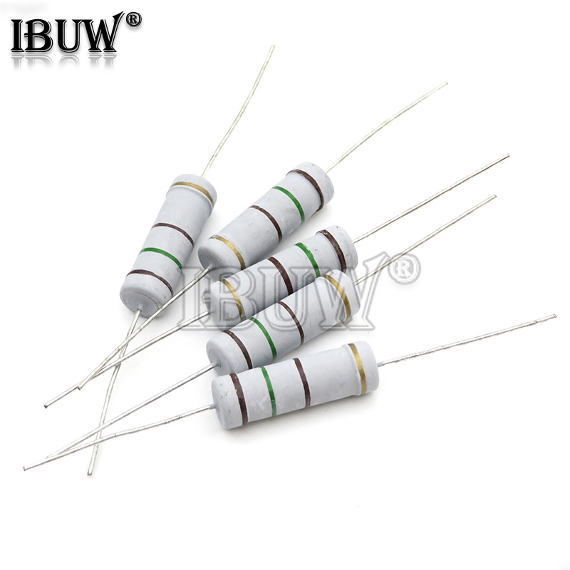 10PCS Carbon Film resistor 5W 5% 18R ~ 3K 18R 20R 30R 47R 75R 100R 200R 300R 470R 1K 2K 3K Ohm