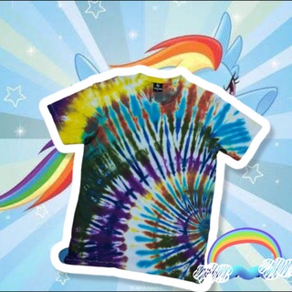 เสื้อยืดมัดย้อม สีสันตามภาพแรงบันดาลใจของม้าในการ์ตูน Pony