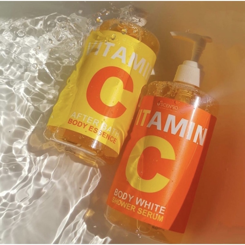 หิ้วในช็อป ทั้งอาบทั้งตบจบในขั้นตอนเดียวจบผิวคล้ำ Beauty Buffet Scentio Vitamin C After Bath Body Essence & Shower Serum