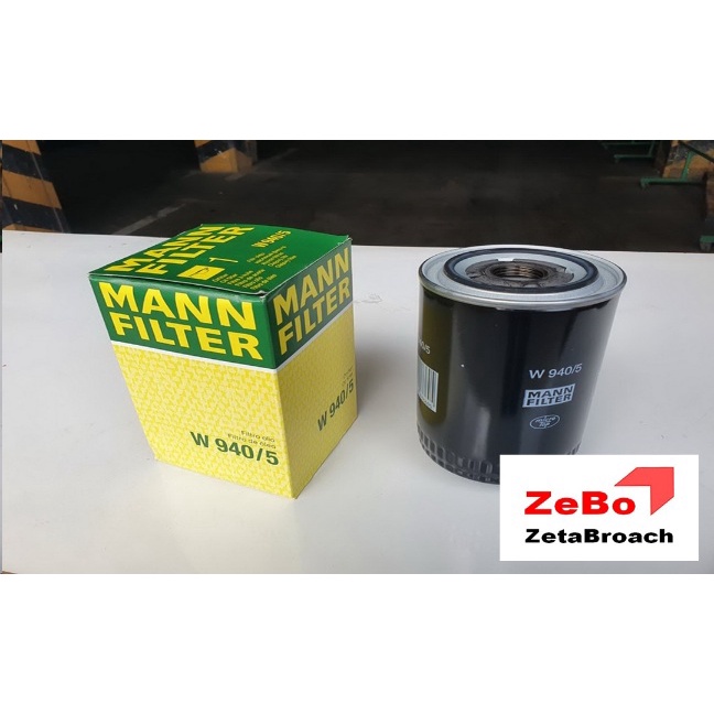 MANN FILTER W940/5 (ของแท้) อะไหล่ปั้มลมสกรู ไส้กรองปั้มลมสกรู Hitachi Kobelco Atlas ร้านค้า ZetaBroach