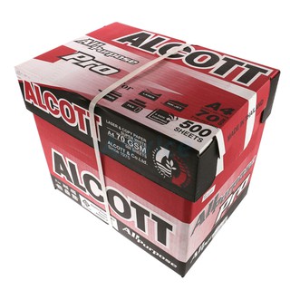 A4 70G ALCOTT (5รีม/กล่อง) กล่องแดง