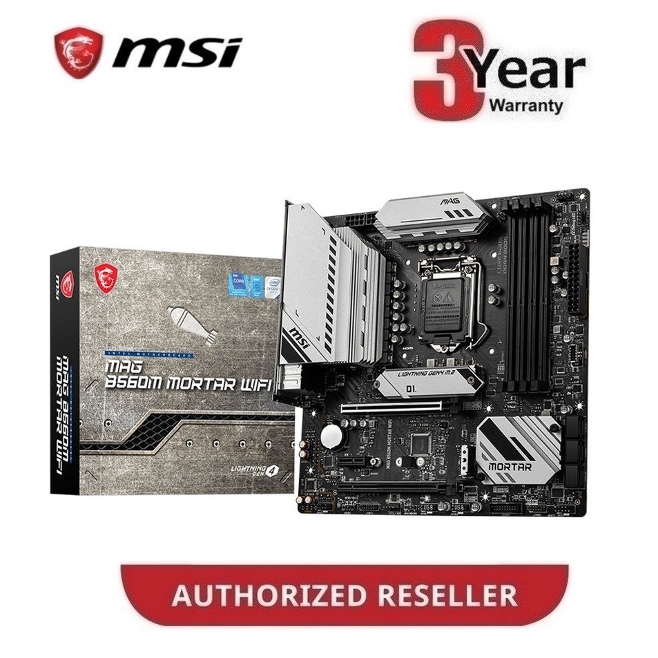 MSI MAG B560M MORTAR WIFI LGA 1200 MATX Motherboard