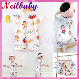 【Neil Baby】ชุดรอมเปอร์แขนสั้น แบบบาง สําหรับเด็กทารกแรกเกิด