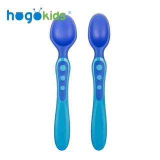 Hogokids ช้อน ช้อนซิลิโคนเด็กชุดช้อนวัดอุณหภูมิเด็กแรกเกิดอาหารให้อาหารเด็กเสริมหัวนุ่มช้อนขนาดเล็ก หัวช้อนเด็ก