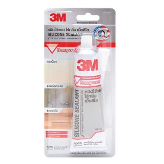 3M ซิลิโคนปราศจากกลิ่นและกรด เนื้อสีใส 60 มล. 3m silicone sealantแบบหลอด