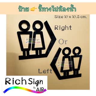 ป้ายห้องน้ำ 🚻 👉 ป้ายบอกทางไปห้องน้ำ ป้ายห้องน้ำอะคริลิคเลเซอร์