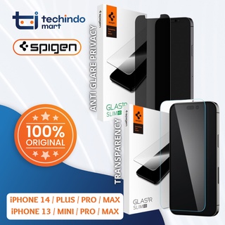 กระจกนิรภัย iPhone 14/13 Mini Pro Max Plus Spigen Glas tR Slim