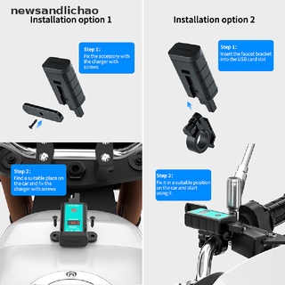 Newsandlichao ที่ชาร์จรถจักรยานยนต์ ปลั๊ก SAE เป็น USB Type-C ซ็อกเก็ต 12V USB มอเตอร์ไซด์ ชาร์จเร็ว ดี