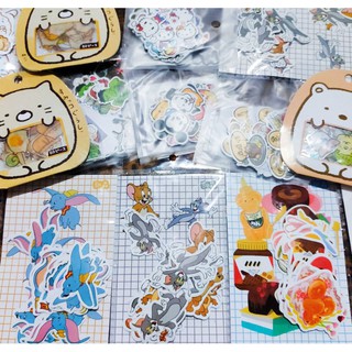 มีหลายลาย สติ๊กเกอร์ Cartoon Sticker การ์ตูน ขนม สมุดโน๊ต ไดอารี่ โพสอิท สติกเกอร์ Diary note