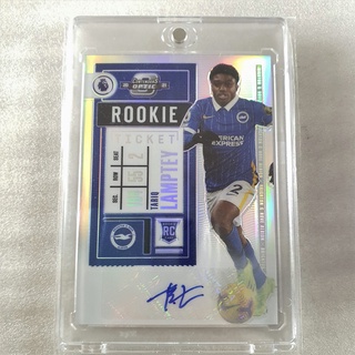 การ์ดลายเซ็น Tariq Lamptey /99 RC Ticket การ์ดฟุตบอล Rookie Ticket Panini Chronicles Topps