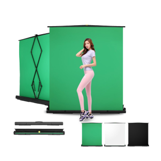 Green Screen Roll Up แบบสำเร็จรูป ขนาด 145X200 ฉาก ฉากเขียว ฉากสตรีมเกมส์ ฉากถ่ายภาพ BACKGROUND