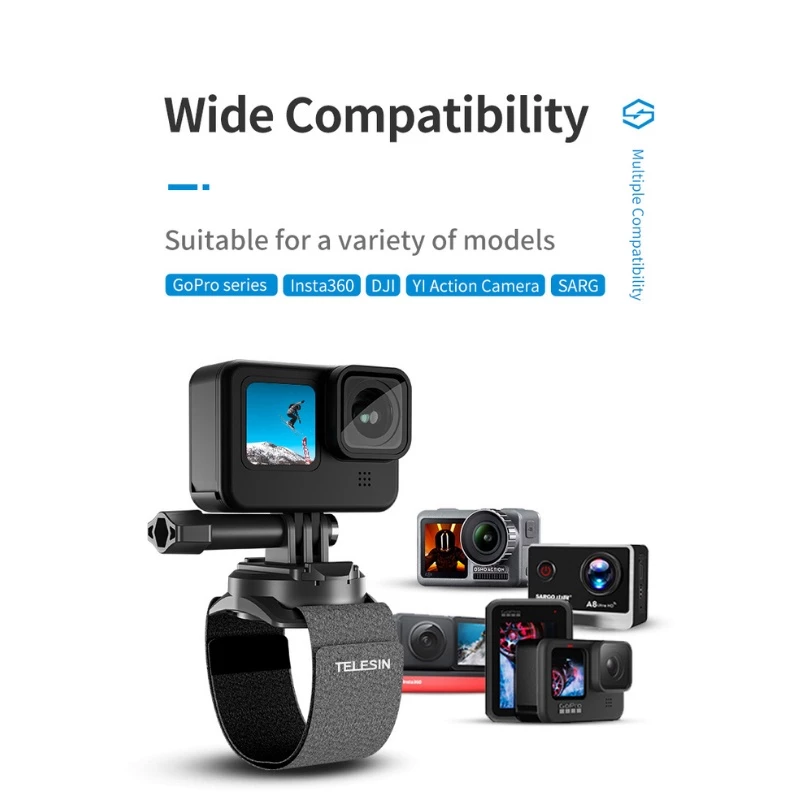 Telesin GoPro / DJI / Insta360 Wrist Strap 360 Degree Rotary (GP-WFS-221) thumbnail 8
