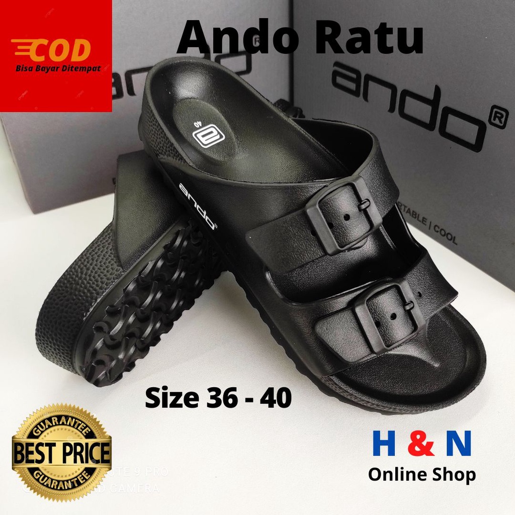 H&n Online Shop - รองเท้าแตะสไลด์ / ANDO RATU - พร้อมส่ง ขนาด 36-40 - Besar !!