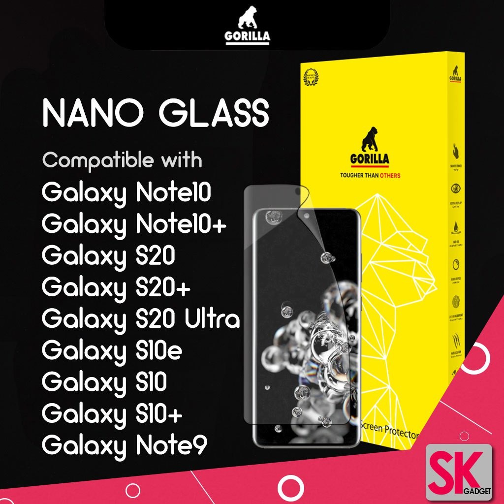ฟิล์มกระจกนิรภัย ฟิล์มกระจกนิรภัย เต็มจอ ฟิล์มกันรอย S20 Ultra l S20+ l S20 Gorilla Nano Glass