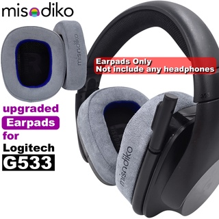 Misodiko แผ่นครอบหูฟัง แบบเปลี่ยน สําหรับ Logitech G533