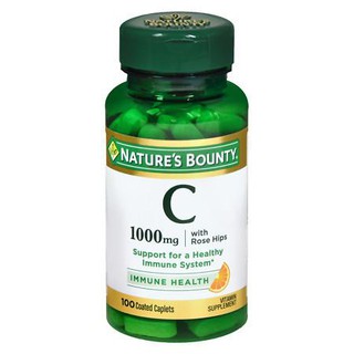 Natures Bounty,  Vitamin C, 1000 mg plus rose hips , 100 Caplets