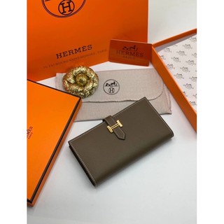 Hermes wallet (เย็บเครื่อง) Size 17cm  พร้อมส่ง