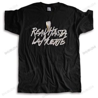 ถูกสุดๆมาใหม่ เสื้อยืดลําลอง ผ้าฝ้าย แขนสั้น พิมพ์ลายเพชร AA Real Until Death เหมาะกับฤดูร้อน สําหรับผู้ชาย และผู้หญิง