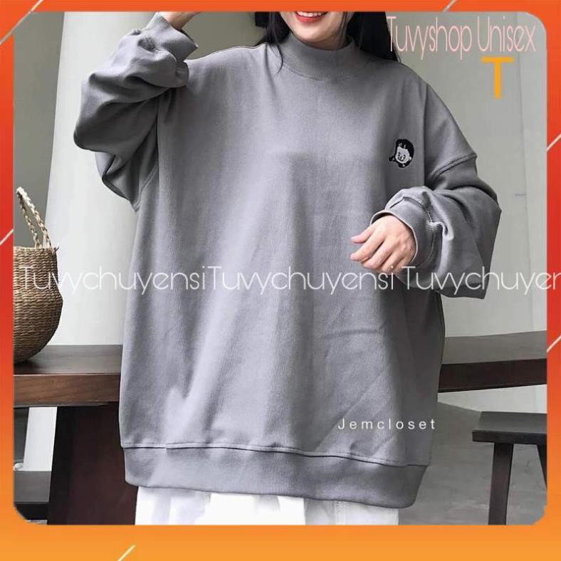 Áo nỉ xám in logo em bé bo gấu TTO666