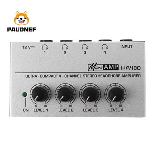 เครื่องขยายเสียงไมโครโฟน Ha400 4 Channel ขนาดกะทัดรัดขนาดกะทัดรัด