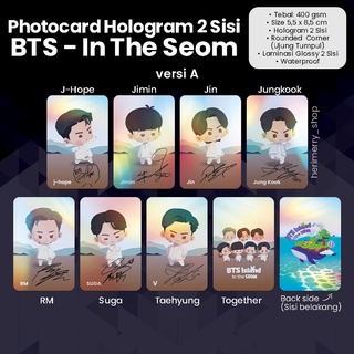 Unofficial โฟโต้การ์ด โฮโลแกรม BTS In The Seom 2 ด้าน - Kpop BTS Island Premium Photo card