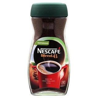 🔥ยอดนิยม!! เนสกาแฟ เบลนด์ 43 เอสเปรสโซ กาแฟสำเร็จรูป 250กรัม Nescafé Blend 43 Espresso Instant Coffee 250g