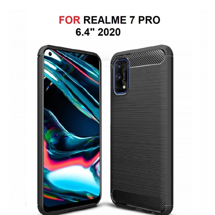 REALME 7/REALME 7 PRO/REALME 7i/REALME C17 CASE SOFTCASE IPAKY CARBON, BLACK CARBON CASE