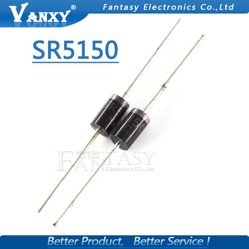 10pcs SR5150 SB5150 MBR5150 Schottky ไดโอด 5A 150V ฟรี shippping