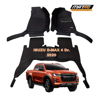 MatPro พรมปูพื้นเข้ารูป 5D 6D Premium Fitted Leather Car Mats สำหรับรถรุ่น All New ISUZU D-MAX 2020 4ประตู หนา13 mm.