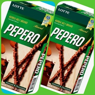 LOTTE"PEPERO"มีเคลือบช็อกโกแลตแอลมอล&amp;ไวทโอริโอ้