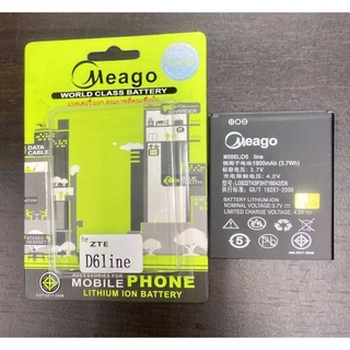 [ใส่โค้ด AUGIL881 ลดเพิ่ม 70-]Meago แบตเตอรี่ ZTE D6 Line ความจุ 1800 mAh สินค้ามาตรฐาน มอก. ของแท้ 100% พร้อมส่งไว