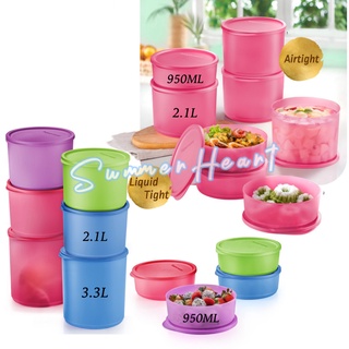 Tupperware ทัปเปอร์แวร์ ทรงกลม ขนาดเล็ก 3.3 ลิตร กลาง 2.1 ลิตร 950 มล. 1 ชิ้น