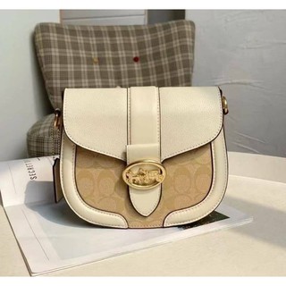 Coach GEORGIE SADDLE BAG IN SIGNATURE CANVAS