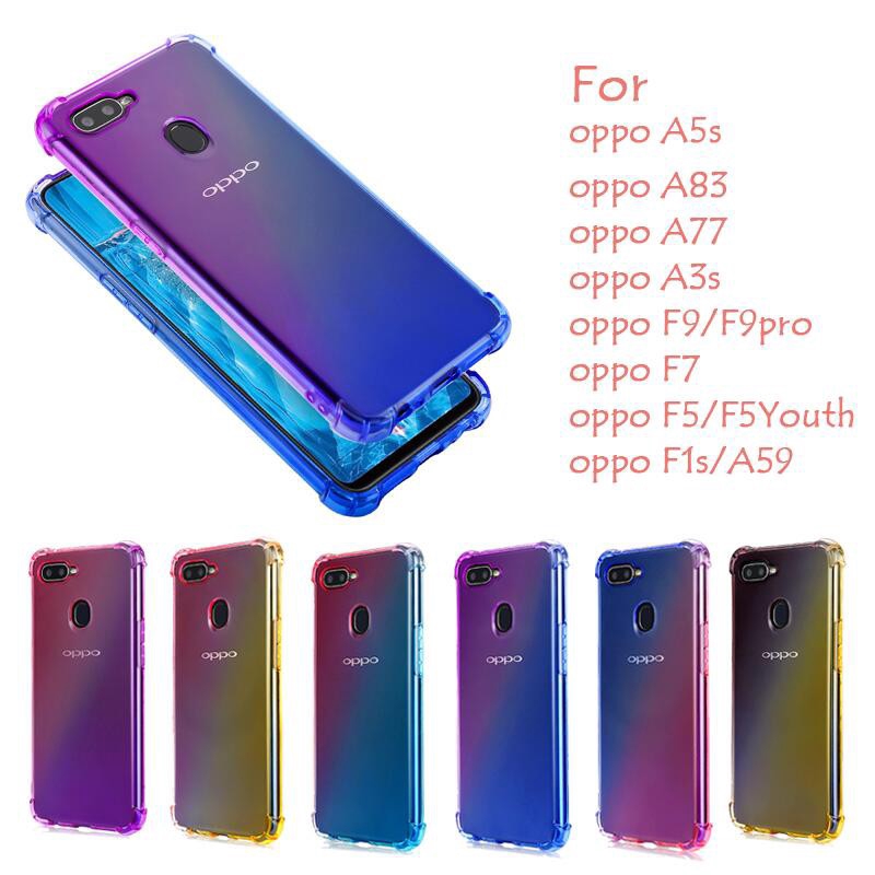 จัดส่งฟรี เคส Oppo A3s A5s A83 A77 F9 Pro F7 F5 F1s case เคสกันกระแทก soft TPU cover ลดกระหน่ำ oppo