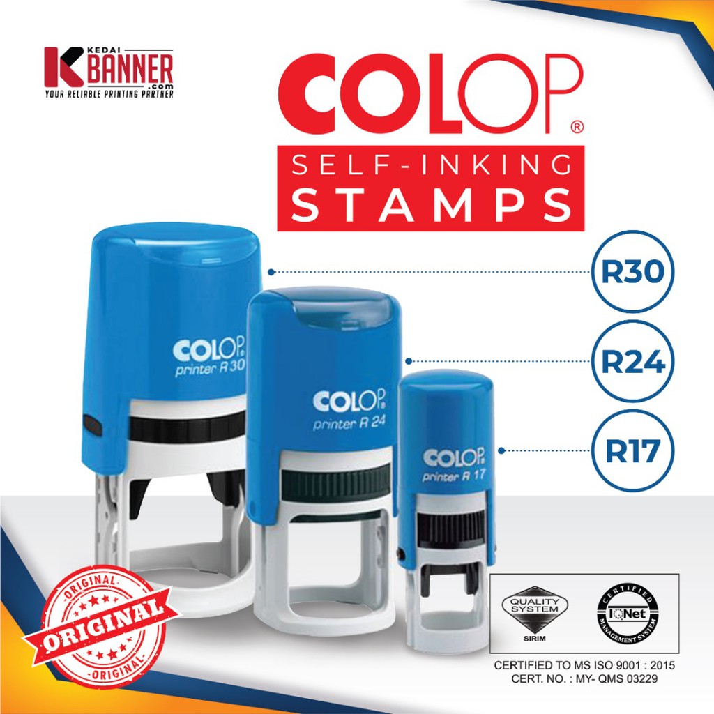 Coop Customing Round series Self-Inking Stamp Chop / Company Chop (R17, R24, R30)