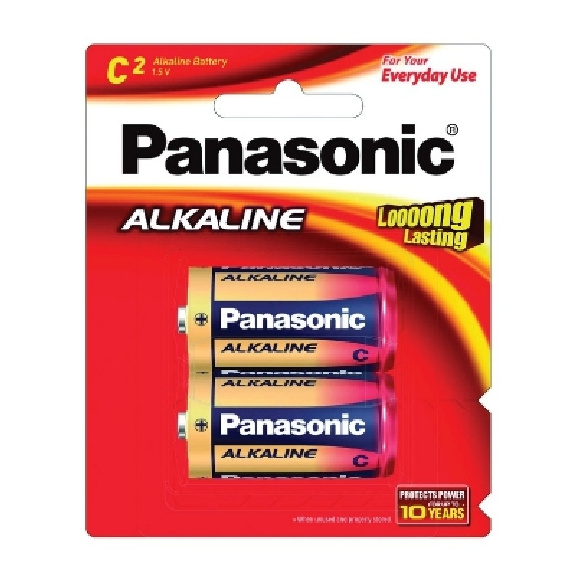 ถ่าน ALKALINE PANASONIC C LR14T/2B (2ก้อน/แพ็ค)