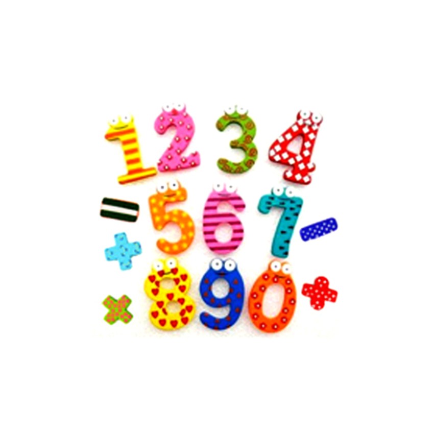 Toy's Mart Educational Math Games Baby Kids Wooden Digital Safe Fridge Magnets Magnetic Stickers