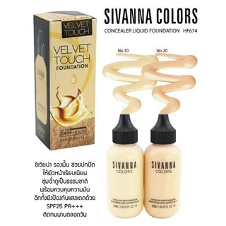 Sivanna Colors Velvet Touch Foundation SPF25 PA+++ HF674 ครีมรองพื้น สิวันนา
