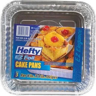 289231, EZ Foil, 3Pk Square Aluminum Foilware Cake Pan , ชุดถาดอีซี่ฟอยล์ทรงเหลี่ยม3ชิ้น