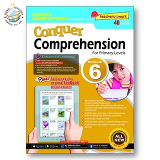 Global Education แหนังสือบบฝึกหัดการจับใจความสำหรับป. 6  Conquer Comprehension For Primary Levels Workbook 6