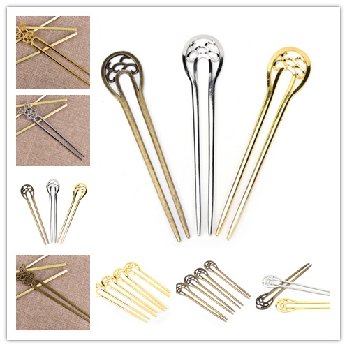 U Shape Retro Metal Hair Fork Hair Pin Hair Pick Square Hair