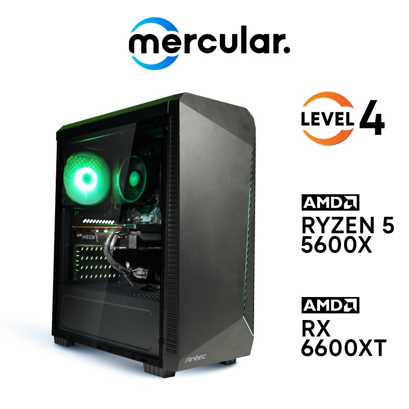 Mercular AMD Ryzen 5 5600X RX 6600 XT Set 11 Computer Set